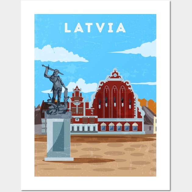 Latvia Wall Art by GreekTavern